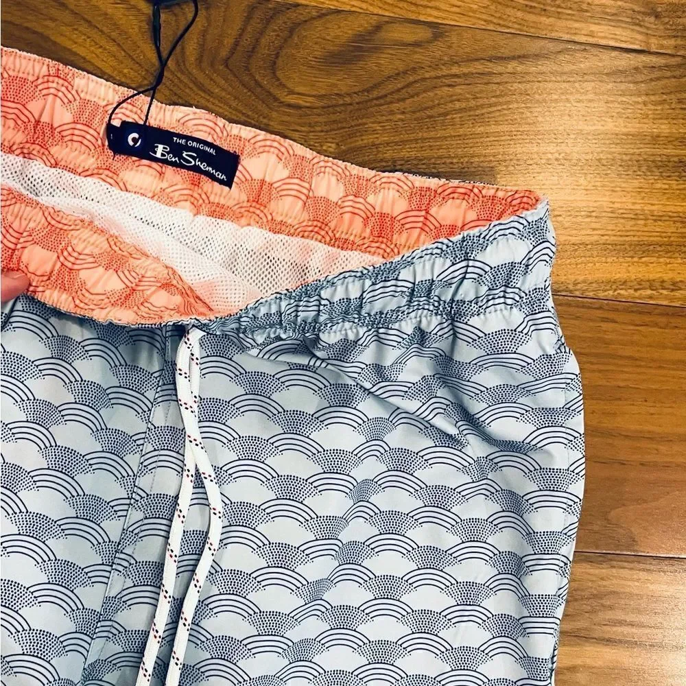Ben Sherman classic wave swim trunk size small NWT